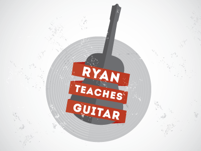 Ryan Teaches Guitar branding custom logo music