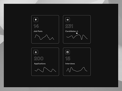 Dashboard for recruitment marketplace aesthetic concept dashboard design line art minimal modern outline simple ui ux