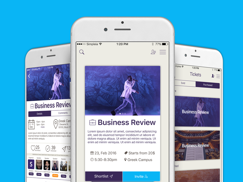 EventDuck iOS App simpleia minimal simple modern style card tinder iphone ios app explore event