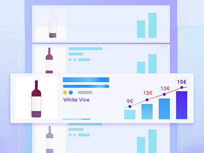 Find your vine with Grape Manager flat illustration vector