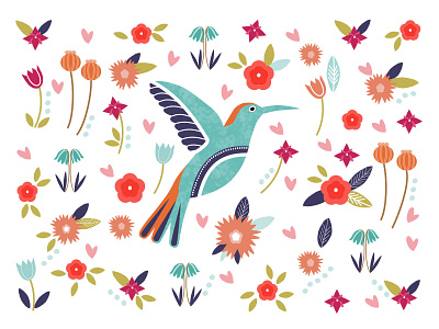 Floral Hummingbird