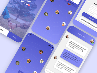 Searching friends nearby. design ui