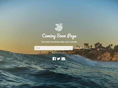 Coming soon page concept landing page ui web