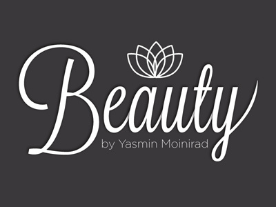 Beauty logo idea beauty black brand flower grey logo lotus white