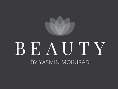 Beauty logo version two beauty black brand flower grey logo lotus white