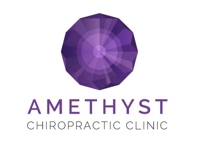 Amethyst Logo amethyst branding chiropractic clinic logo purple stone