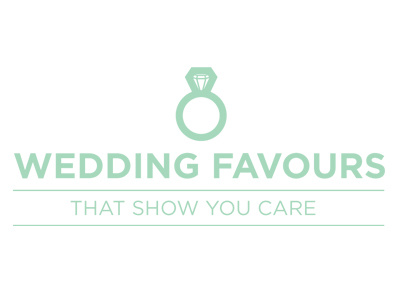 Weddding Favours branding favours green married ring wedding white