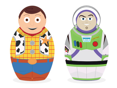 Toystory Russian dolls animation buzz illustration russian doll toystory woody