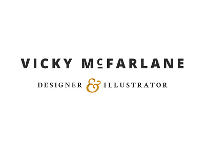 Rebranding myself ampersand black brand designer font gold identity illustrator logo type white yellow