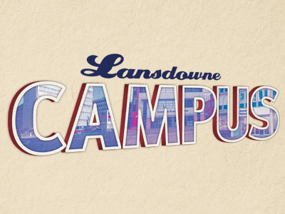 Lansdowne Campus title bournemouth campus cream photos title typography uni