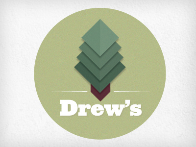 Drew's Branding brown circle drews gardening green texture tree white