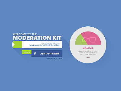 Moderation Kit carousel flat ui icon kit login login page long shadow social media app