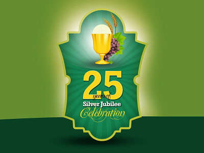 Silver Jubilee 25 celebration chalice grapes priest silver jubilee wheat