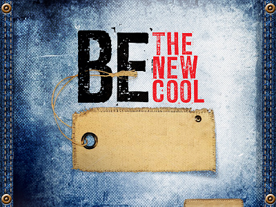 Denim Banner ad cool denim jeans modern price tag typography