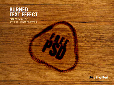 Burned Text Effect burn free psd tutorial