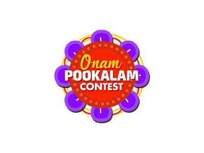 Onam badge contest logo onam pookalam