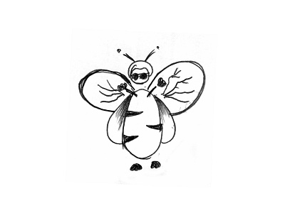 Pencil art bee bug doodle pencil sketch