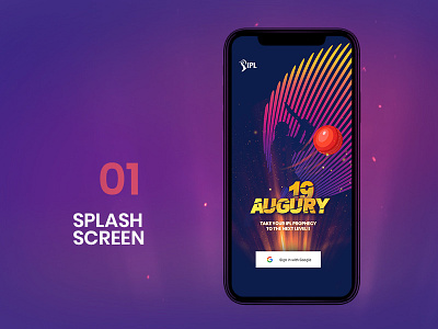 Splash Screen colorful cricket fun game internal app splash screen ux