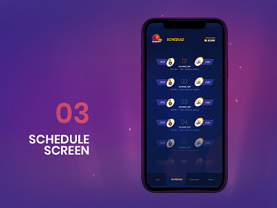 Schedule Screen