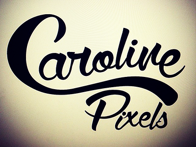 CarolinePixels Brand brand font logo personal mark pixels swirly type