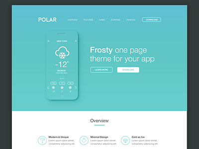 Polar apps frosty one page love weather