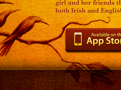 Tree to Tree Microsite app store button wood