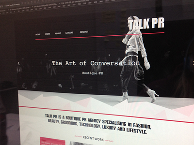 Concept work for PR firm art concept fashion geo pink pr web