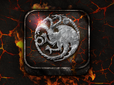 Targaryen Icon - Game of Thrones dragon fire game of thrones icon ios lava stone