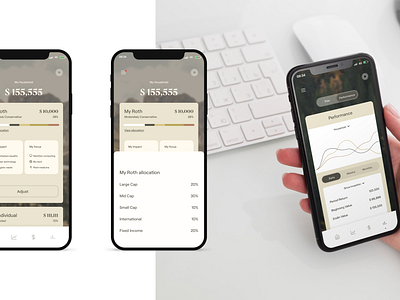 AllOneWealth app app app design crypto design investing ui ux