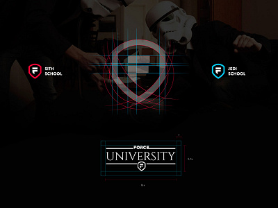 Star Wars Force University brand branding college jedi logo logotype school sith star wars ui university ux