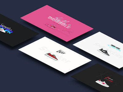 Sneaker x Dribbble project brand cards design dribbble lover sneaker lover sneakers