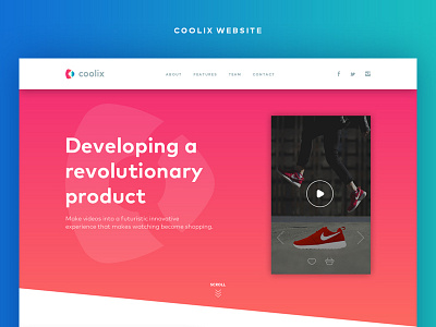 Coolix web brand branding logo ui user experience ux video editor video marketing visual web design