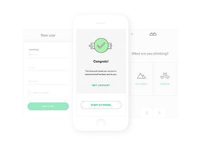 Climbapp shot 1 app application climbapp climbing design ui ui design user experience ux