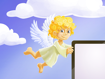 Angel angel animated video character czech golden illustration