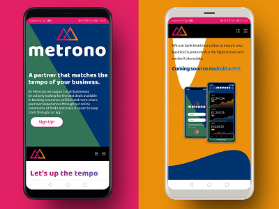 Metrono Responsive Interface banking logo mobile ui responsive design uidesign uiux user interface