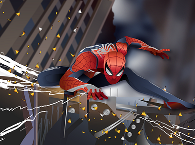 Spider-Man design freehand drawing illustraion spiderman vector