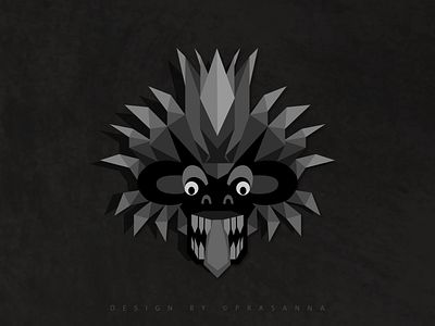 The drack side design illustraion mask vector