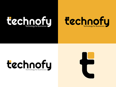 Technofy Logo branding businesses design illustraion logo technofy technology typography ux vector