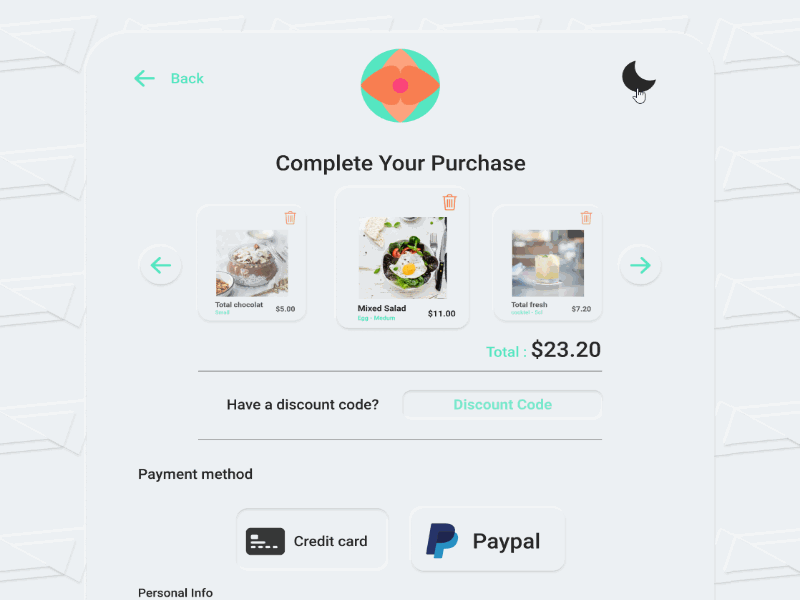 neumorphism checkout payment dark mode checkout dark mode dark ui form neumorphic neumorphism page payment paypal ui