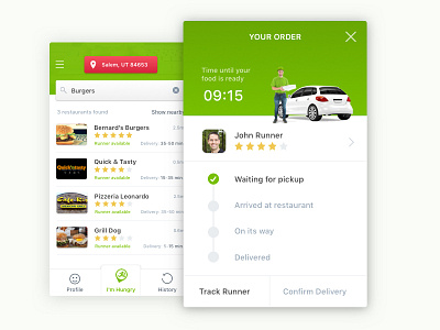 Food pickup & delivery service app delivery order order food pickup runners service