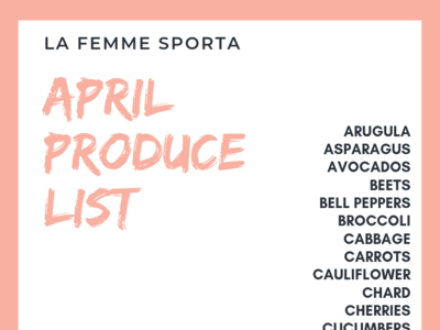 April Produce List branding illustration