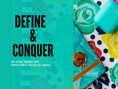 Define & Conquer FB Graphic branding design