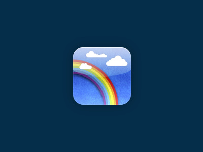 Rainbow air cloud icon ios iphone rainbow