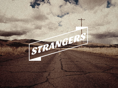 Strangers arrow band group logo music ribbon strangers