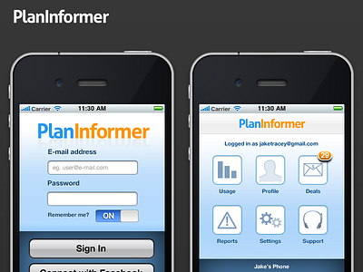 iOS Concept - PlanInformer