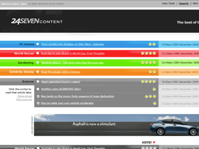 Concept - 27seven content responsive rss ui web webreader