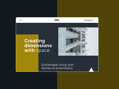 Architectural Concept Website branding clean creative dark ui design graphic design ui