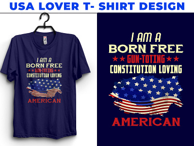 American t-shirt design amazon america american american flag american traditional art branding design illustrator redbubble redbubbletshirts t shirt t shirt design type typography usa flag usa lover usa t shirt vector