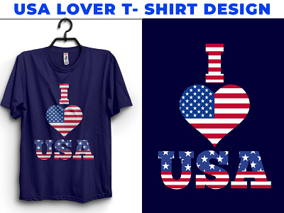i love usa t-shirt design america american t shirt branding design love usa t shirt t shirt design type typography usa usa flag usa lover vector