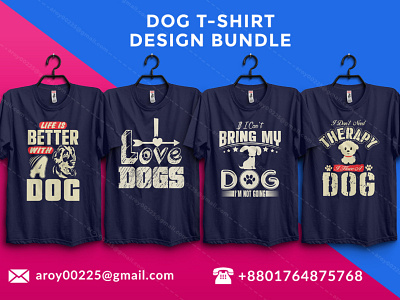 dog lover t-shirt design bundle